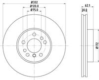 Hella Pagid GmbH Remschijven 8DD355127631