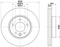 Hella Pagid GmbH Remschijven - HC 8DD355128051