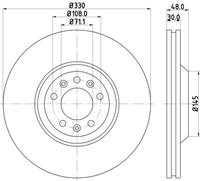 Hella Pagid GmbH Remschijf 8DD355128221