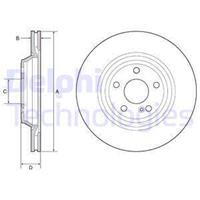 Delphi Bremsscheibe Hinterachse  BG4957C