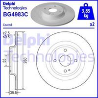 Delphi Bremsscheibe Hinterachse  BG4983C