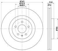 Hella Bremsscheibe Vorderachse  8DD 355 128-731