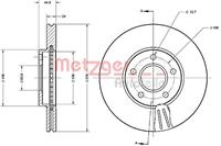 Metzger Bremsscheibe Vorderachse  6110524