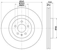 Hella Pagid GmbH Remschijven - HC 8DD355128731