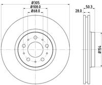 Hella Bremsscheibe Vorderachse  8DD 355 127-531