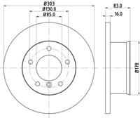 Hella Bremsscheibe Vorderachse  8DD 355 100-391