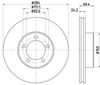 Hella Bremsscheibe Vorderachse  8DD 355 100-911