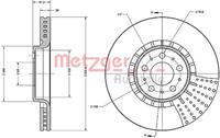 Metzger Bremsscheibe Vorderachse  6110559