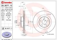 Brembo Bremsscheibe Vorderachse  09.9077.10