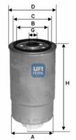 UFI Kraftstofffilter  24.H2O.03