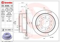 Brembo Bremsscheibe Hinterachse  09.9086.10