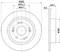 Hella Bremsscheibe Hinterachse  8DD 355 131-931