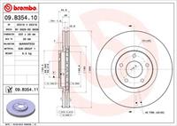 Brembo Bremsscheibe Vorderachse  09.B354.10