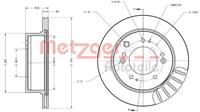 Metzger Bremsscheibe Hinterachse  6110582