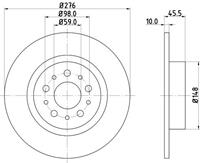 Hella Bremsscheibe Hinterachse  8DD 355 108-731