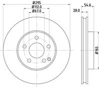 Hella Bremsscheibe Vorderachse  8DD 355 127-751