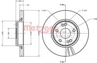 Metzger Bremsscheibe Vorderachse  6110600