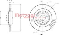 Metzger Bremsscheibe Hinterachse  6110616