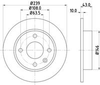 Hella Bremsscheibe Vorderachse  8DD 355 102-211