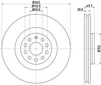 Hella Pagid GmbH Remschijf Gecoat 54206PRO 8DD355109541