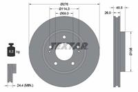 Textar Bremsscheibe Vorderachse  92198203