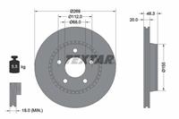 Textar Bremsscheibe Hinterachse  92037100