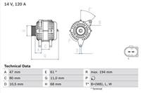 Bosch Generator  0 986 044 890