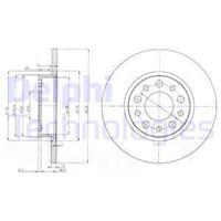 Delphi Bremsscheibe Hinterachse  BG3994