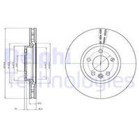 Remschijf DELPHI BG9106, 1 deel