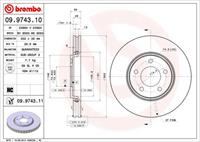 2 Remschijven Brembo 09.9743.10