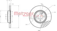 Metzger Bremsscheibe Vorderachse  6110634