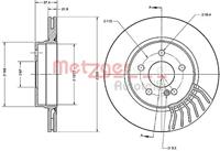 Metzger Bremsscheibe Hinterachse  6110656