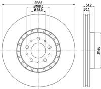 Hella Bremsscheibe Vorderachse  8DD 355 128-201