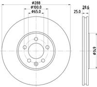 Hella Bremsscheibe Vorderachse  8DD 355 104-331