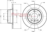 Metzger Bremsscheibe Hinterachse  6110674