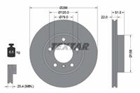 Textar Bremsscheibe Vorderachse  92055603