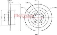 Metzger Bremsscheibe Hinterachse  6110694