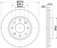 Hella Pagid GmbH Remschijf 54367 8DD355111781