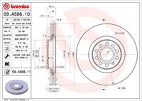 Brembo Bremsscheibe Vorderachse  09.A598.10