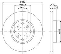 Hella Bremsscheibe Vorderachse  8DD 355 104-991