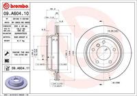 Brembo Bremsscheibe Hinterachse  09.A604.11