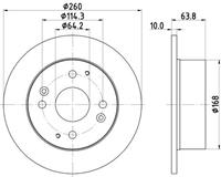 Hella Bremsscheibe Hinterachse  8DD 355 112-011