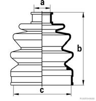 Jakoparts Faltenbalgsatz, Antriebswelle  J2860504