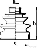 Jakoparts Faltenbalgsatz, Antriebswelle Vorderachse radseitig  J2860902