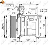 NRF Kompressor, Klimaanlage  32565G