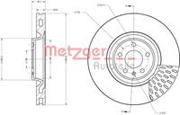 Metzger Bremsscheibe Vorderachse  6110714