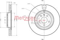 Metzger Bremsscheibe Vorderachse  6110717