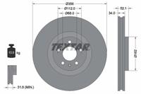 Textar Bremsscheibe Vorderachse  92238203