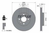 Textar Bremsscheibe Vorderachse  92064803