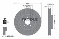 Textar Bremsscheibe Vorderachse  92262103